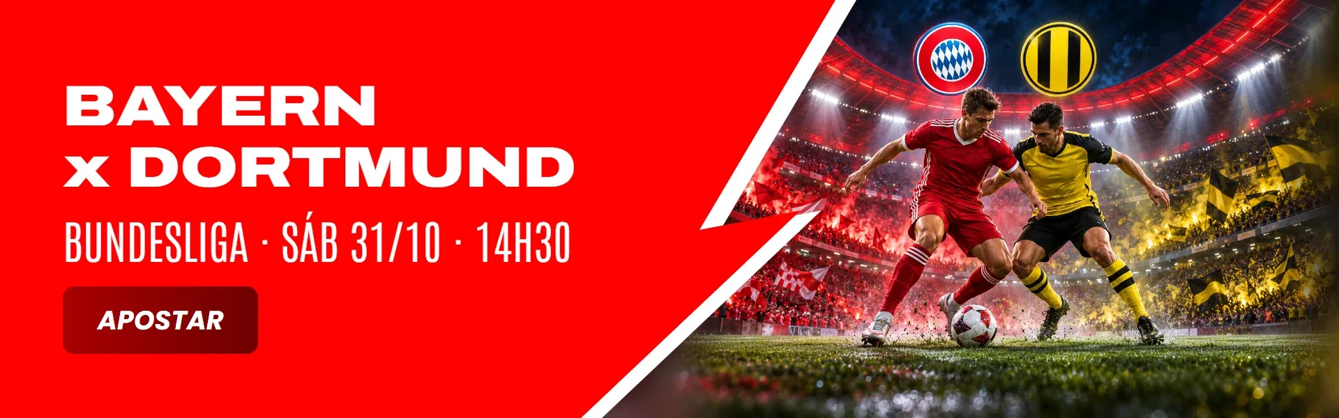 Jogo hoje · Bayern x Dortmund 31-10