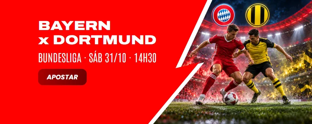 Jogo hoje · Bayern x Dortmund 31-10 (Esportes)