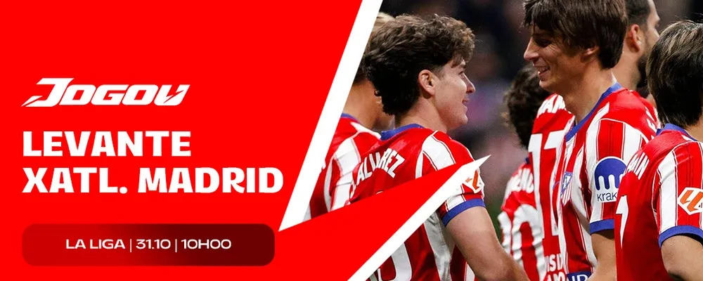 Jogo hoje · Levante x Atl. Madrid 31-10 (Esportes)
