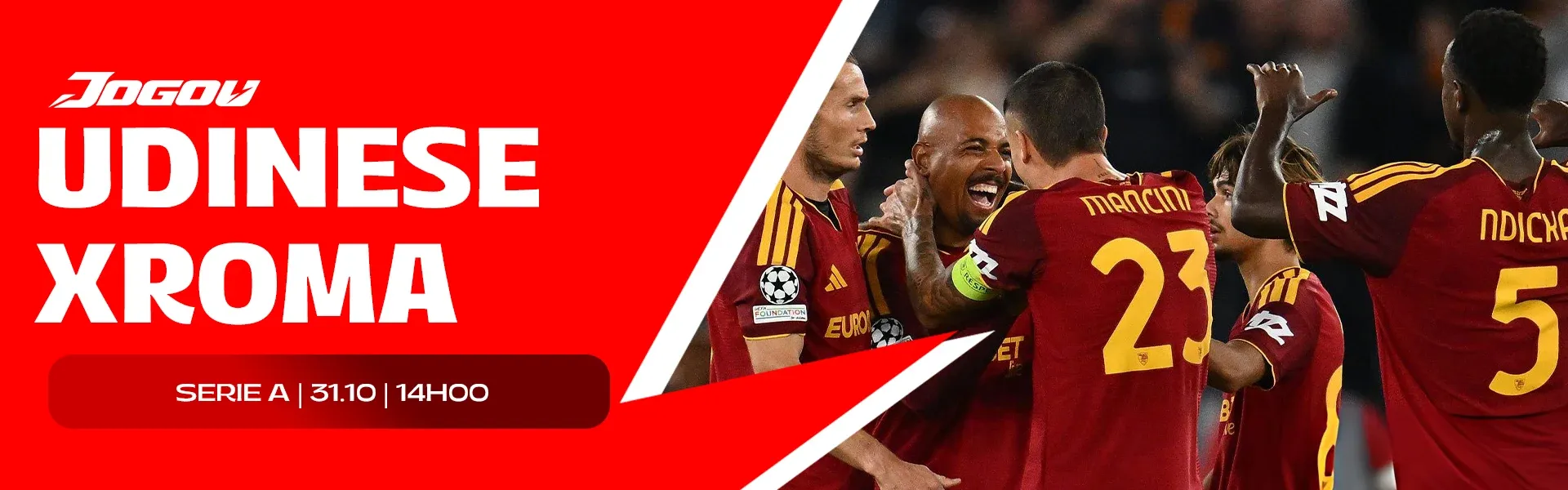 Jogo hoje · Udinese x Roma 31-10